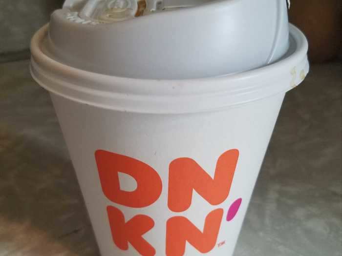 The easiest coffee to drink was from Dunkin