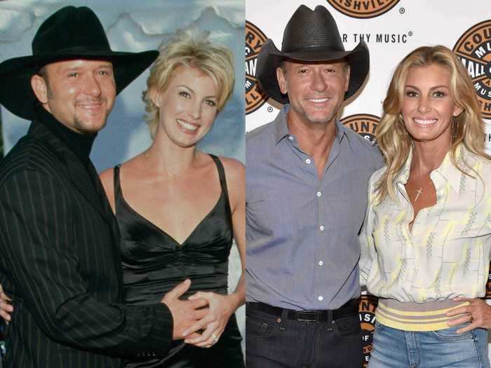 Country music stars Tim McGraw and Faith Hill have been happily married since 1996.