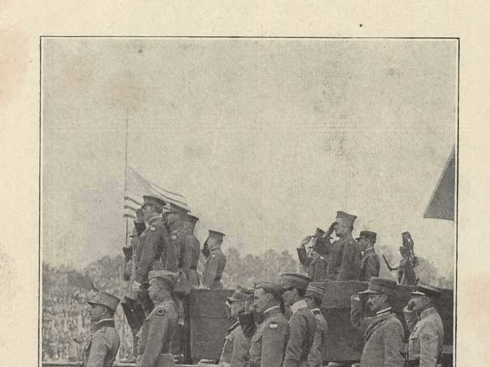 On the final day of the Inter-Allied Games, the stadium was officially gifted to France, and flags were lowered to honor those who died during the war.