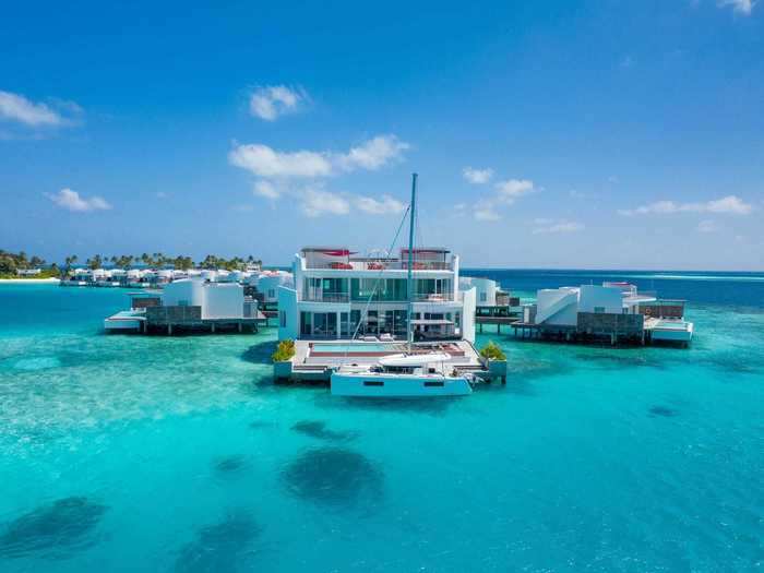 Some villas come with a private dock where guests can park their yacht.