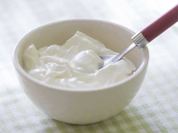 For a somewhat healthy hack, use mashed banana and Greek yogurt.