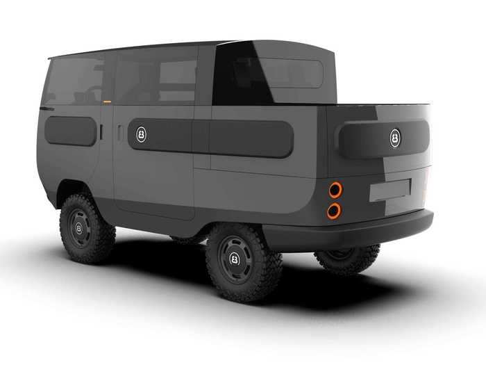 The eBussy can also transform into transporter builds and several pickup truck variations, including one with a convertible roof.