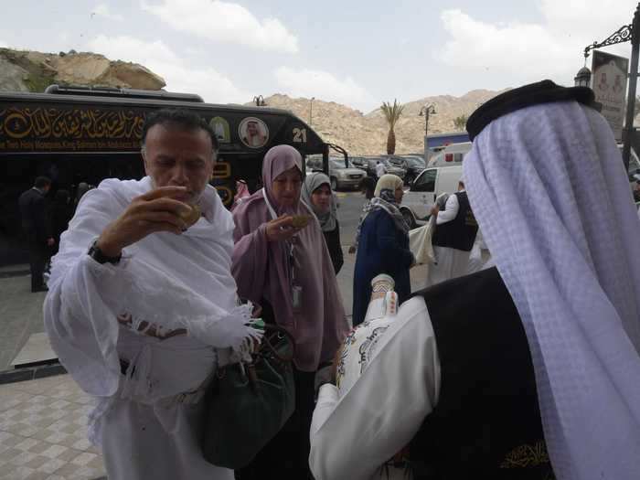 Pilgrims can only drink holy water from Zamzam well, a holy spot located within the mosque in Mecca, if it comes pre-packaged in plastic bottles.