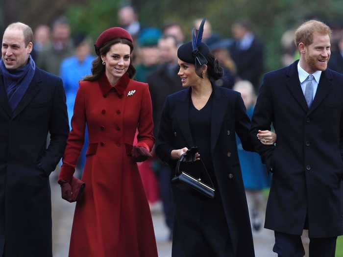 The four looked chummier than ever at the royal family