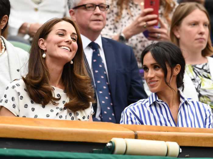 Markle and Middleton had their first joint outing that summer: a trip to Wimbledon in July.