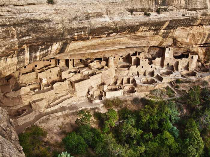 These ancient cliff dwellings are located inside which national park?