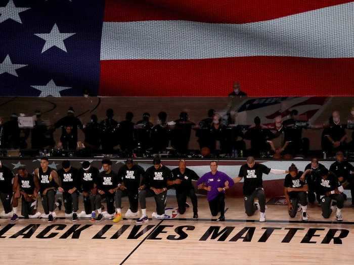 The Lakers and Clippers also kneeled.