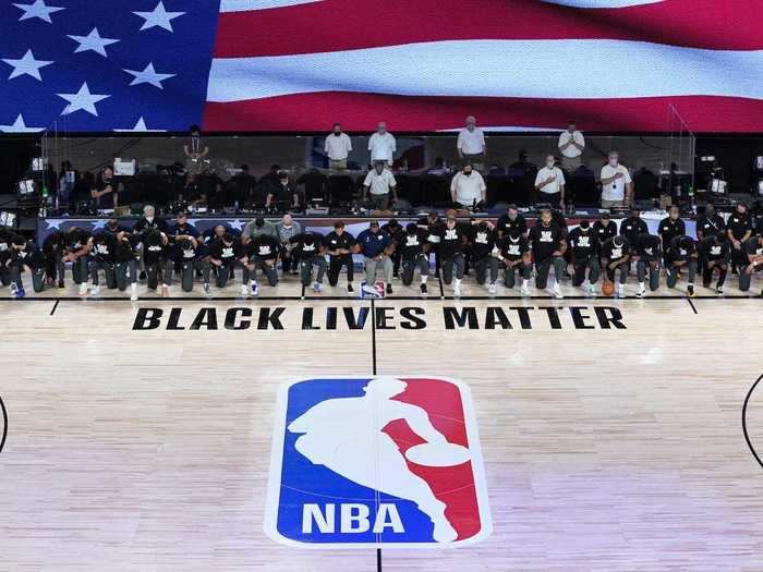 The Jazz and Pelicans kneeled during the national anthem.