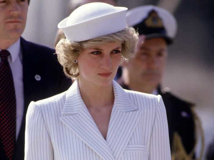 Princess Diana has also worn some polished, striped looks.
