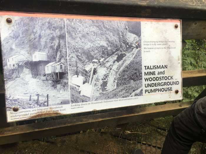 The trails were lined with informational plaques featuring historic photos of the now-abandoned mine.