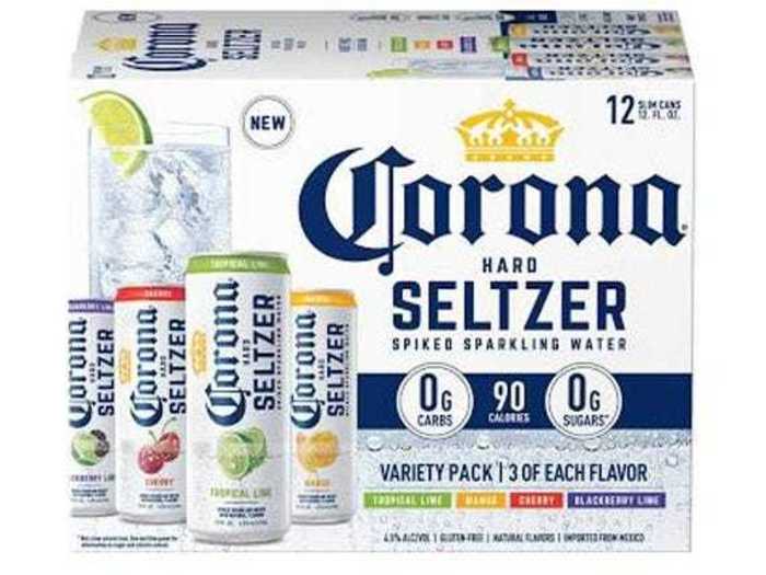 Corona Hard Seltzer comes in four tropical flavors.