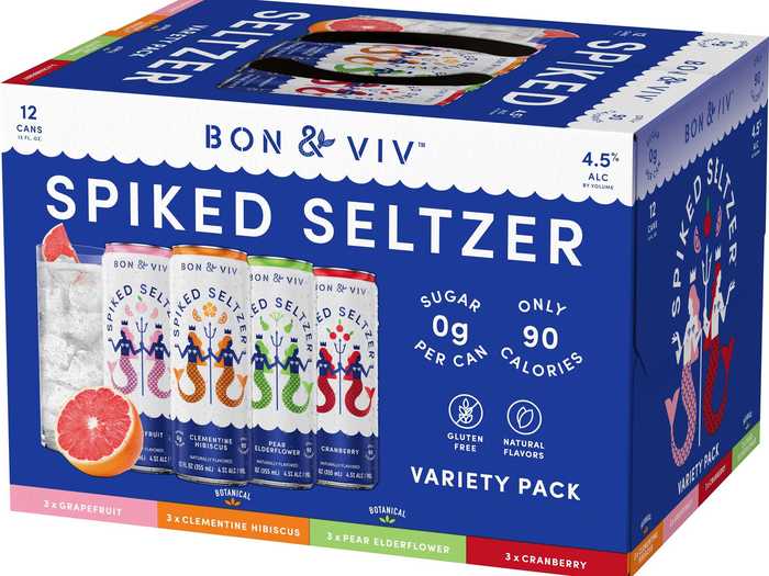 Bon and Viv Spiked Seltzer comes in botanical, fruity flavors.
