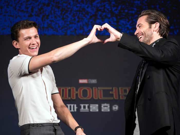 Tom Holland and Jake Gyllenhaal spent a lot of time together during the "Spider-Man: Far From Home" press tour, much to everyone