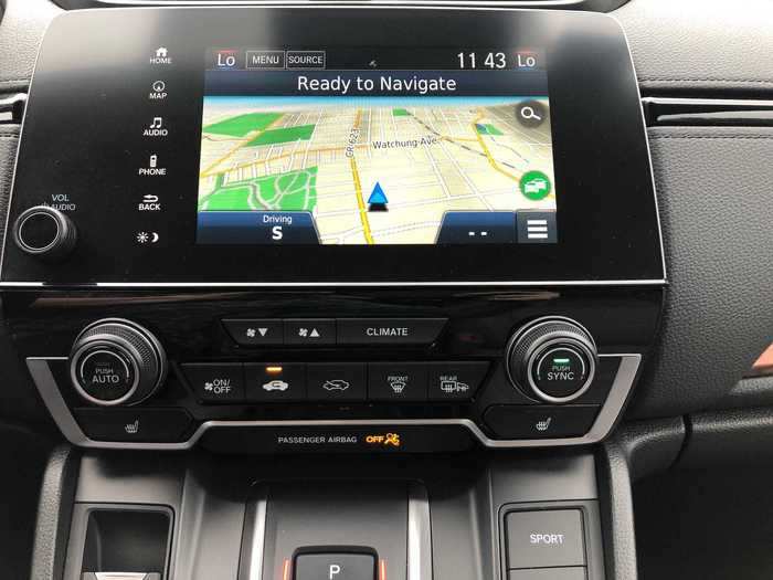 The CR-V also had a navigation package. As for the basics, Bluetooth pairing and USB connectivity were present, but ...