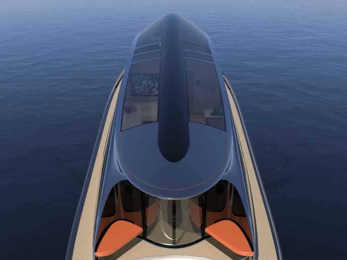 Lazzarini Design Studio, the firm behind the concept, says Xenos will be able to hit speeds of 90 knots — roughly 104 mph — in its most powerful 15,000-horsepower configuration.