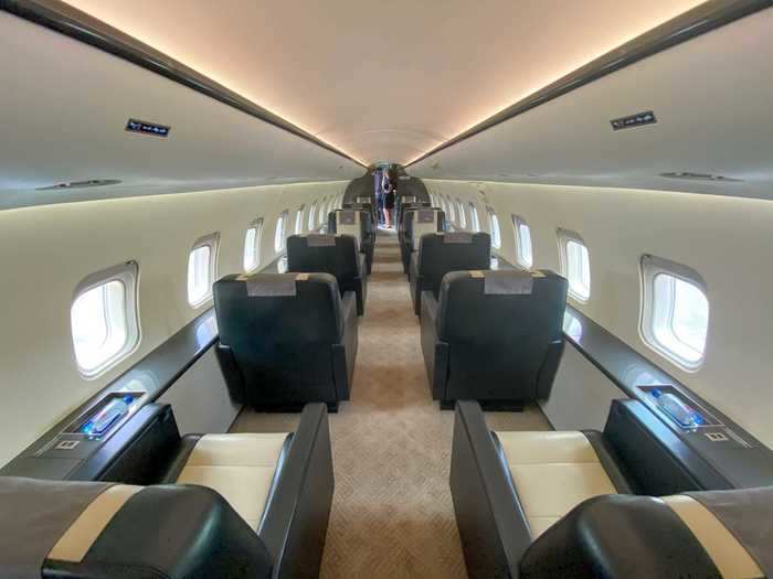 As it was originally intended for airlines, the CRJ200 is wider than most private jets.