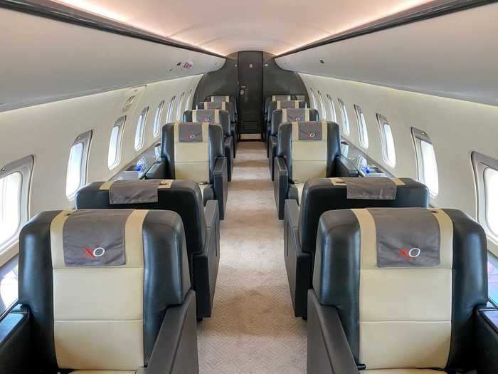 After stepping aboard, passengers are then immediately greeted by the 16-seat cabin.