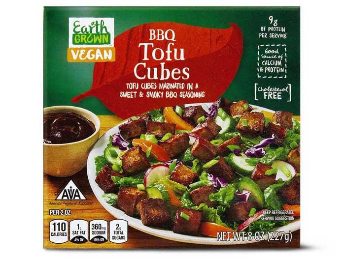 Earth Grown pre-marinated tofu cubes are a delicious, meat-free protein option.