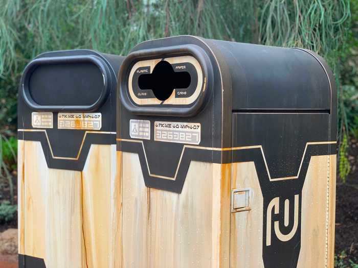 Please throw away your trash in the provided cans — you