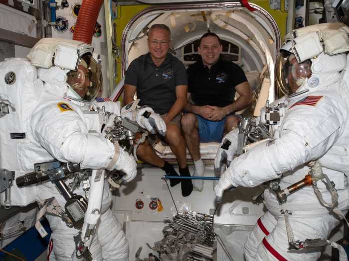 Behnken and Cassidy went on a couple of spacewalks together.