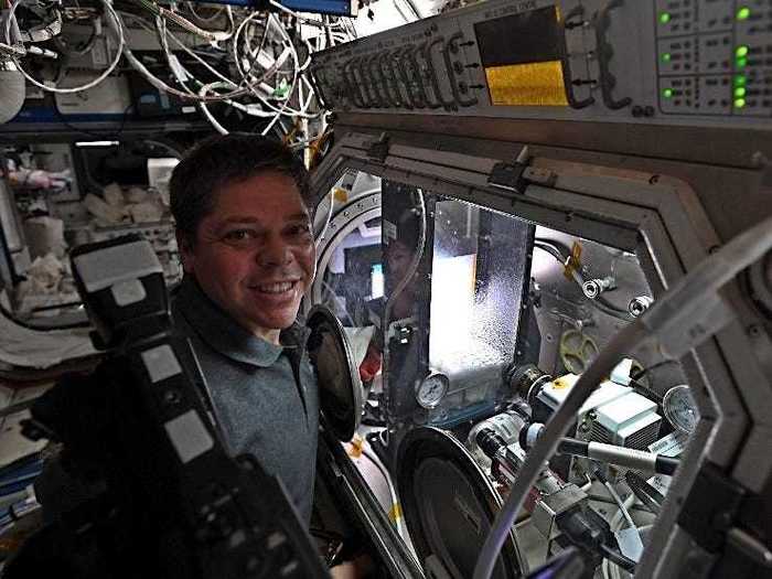 While on the ISS, Behnken and Hurley worked on science experiments that NASA conducts in microgravity.