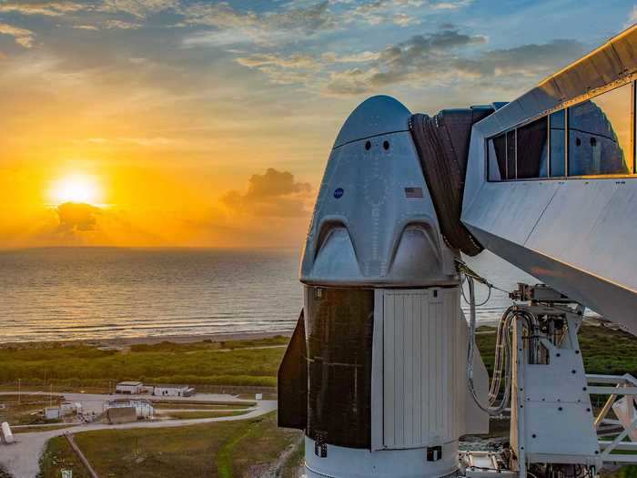 They had first attempted the launch three days earlier, but cloudy weather made it unsafe for the rocket to fly.