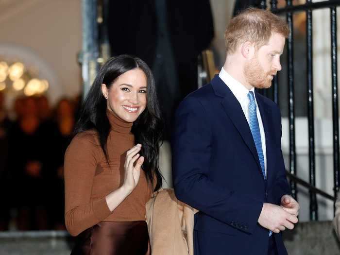 January 2020: Meghan wore a $70 sweater for her first public appearance of 2020 — her final engagement before their departure was announced.