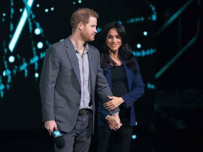 March 2019: Meghan joined Prince Harry on stage at WE Day in London.