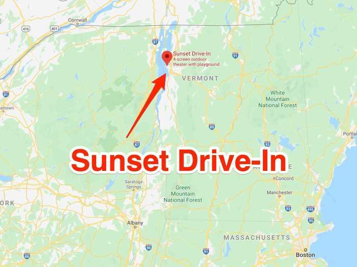 Vermont: On the west side of Vermont, next to Lake Champlain, watch films on the big screen from the comfort and safety of your car.