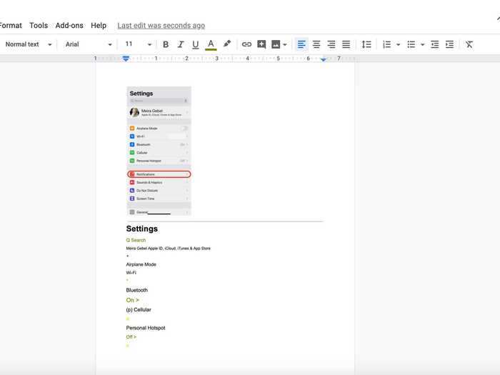 Convert text in an image into document text