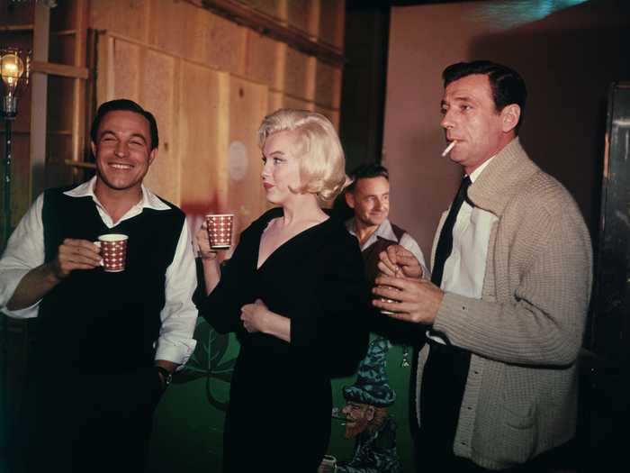 In 1960, Monroe allegedly had an affair with Yves Montand while working on "Let