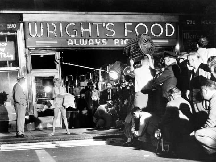 Monroe shot her famous skirt-flying scene on the set of "The Seven Year Itch," on October 15, 1954.