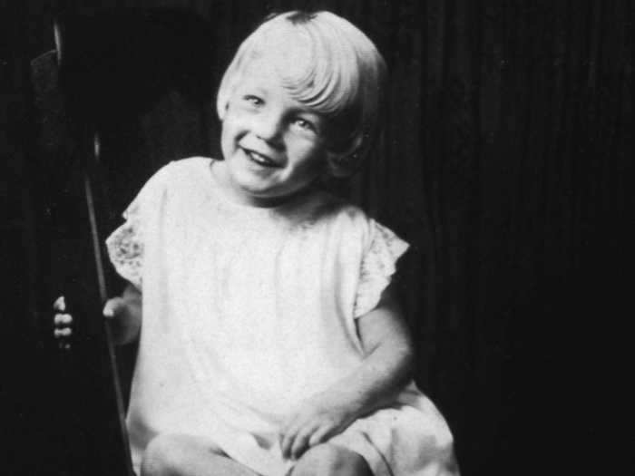 Norma Jeane, pictured here at age 5, lived with various friends and relatives throughout most of her childhood.