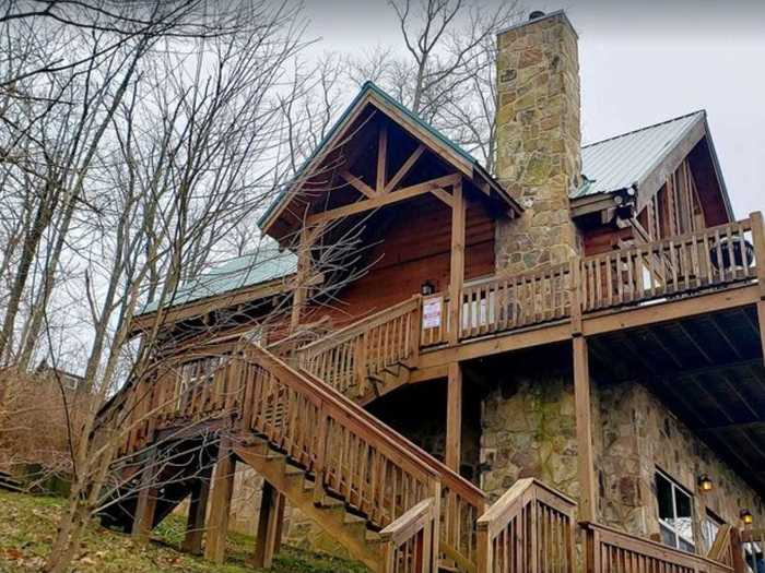 Log chalet perched in the clouds in Tennessee, $195