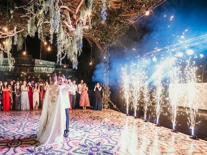 Special effects helped weddings make a splash.