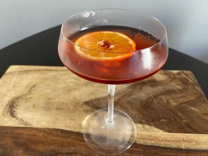 This bourbon-based Negroni delicately balanced the bitter Campari with the sweeter ingredients.