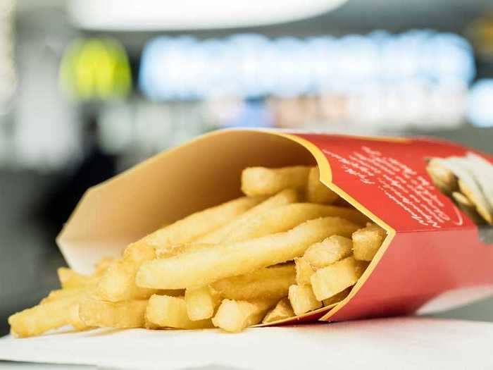 Make loaded "burger fries" by adding your favorite burger toppings to a pile of fries.