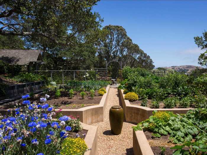 Also on the 10-acre property are vegetable and herb gardens.