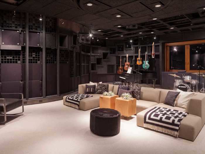 The aptly-named Guitar House also has a professional-grade music room that