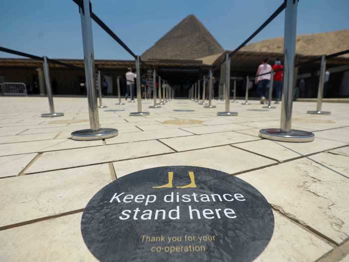 At the Great Pyramids of Giza, guests will face temperature checks and must wear masks, per the BBC. Smithsonian Magazine reports that the pyramids got a sanitizing deep clean earlier this year.