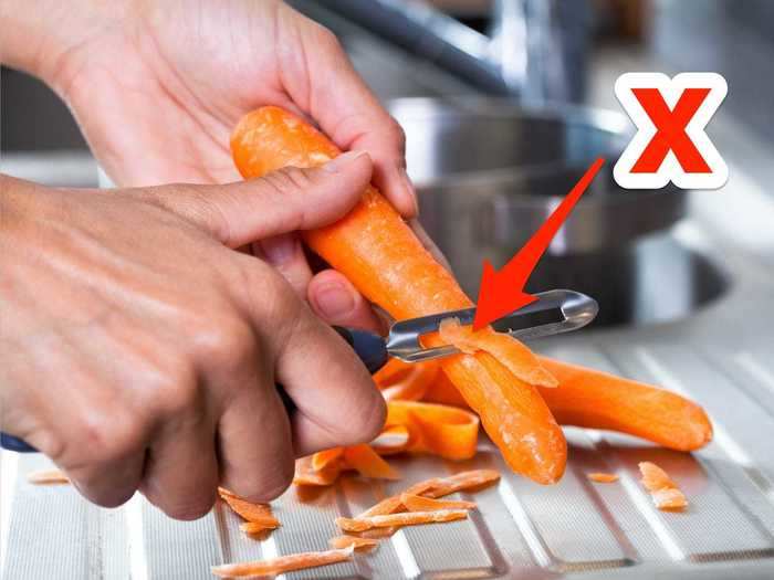 Stop peeling carrots, as most of the nutrients are found in the peel.