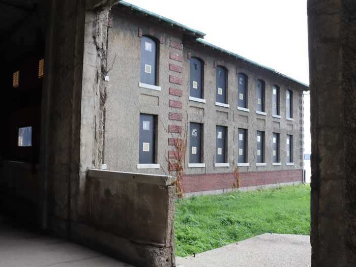 Walking from the morgue to our next stop on the tour, I noticed how some parts of the building were completely missing.