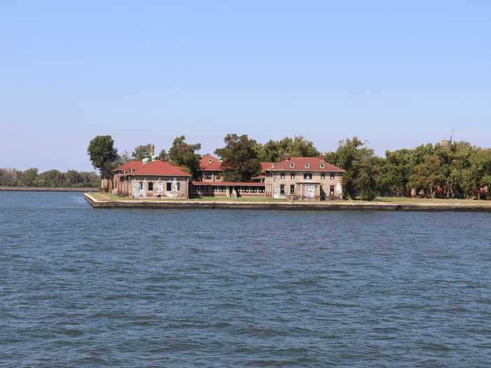 From the ferry, I caught my first glimpse of the hospital that now stands in ruins near Ellis Island’s main building.