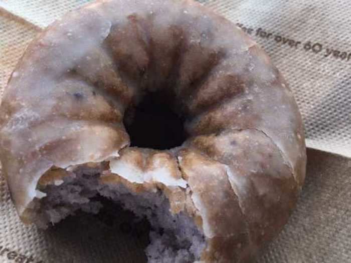 The blueberry-cake doughnut at Dunkin