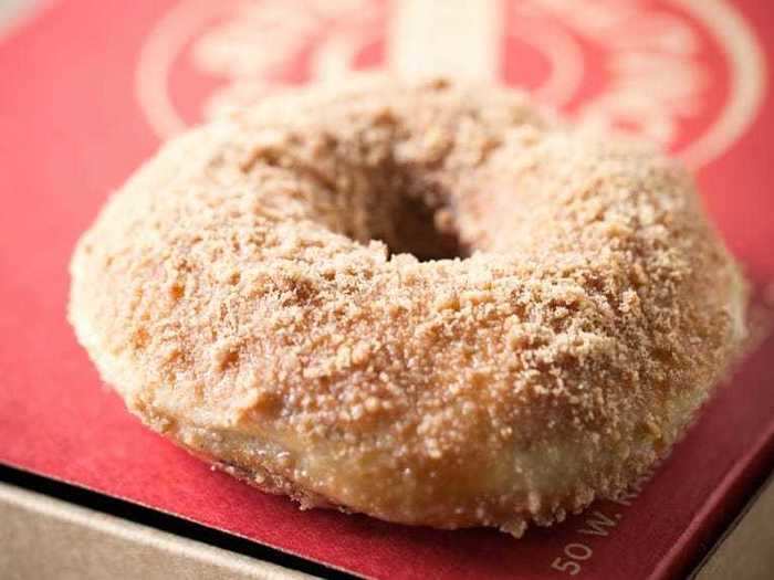 The cinnamon old-fashioned doughnut from Do-Rite in Chicago, Illinois, is this pastry chef