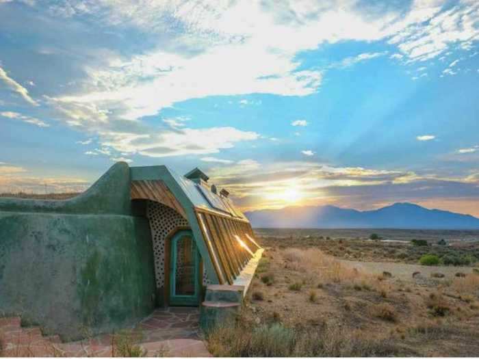 You can also opt for this one-bedroom Earthship, which is big enough for two people and costs $100 per night.