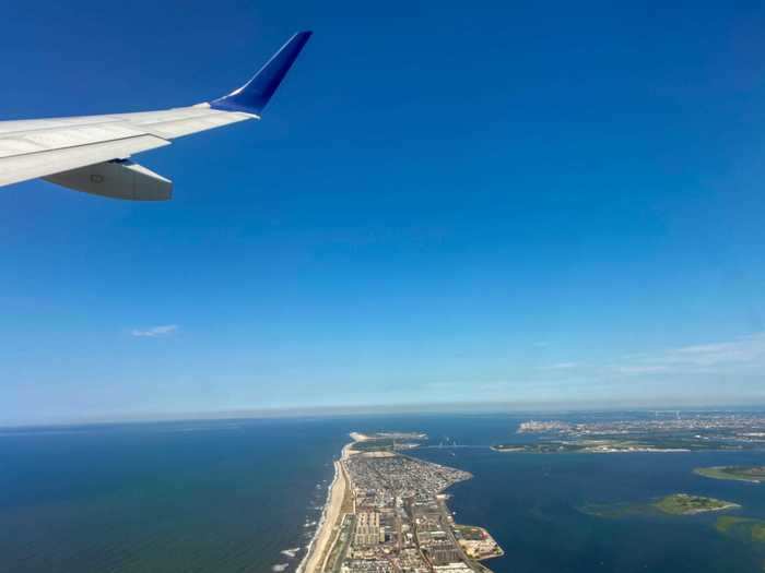 A quick taxi to Runway 22R saw us airborne around 10 minutes from the time we pushed back from the gate with no delay or aircraft to wait behind.