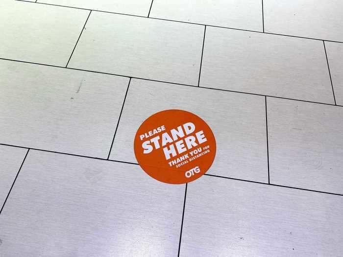 OTG, which operates the food court, had placed social distancing floor placards and hand sanitizer stations in the area for customers.