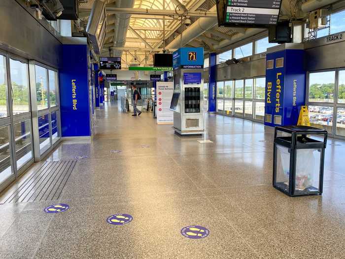 It was par for the course as ridership was down with the station noticeably empty as only myself and a small handful of riders – mostly airport employees – were awaiting the next train.