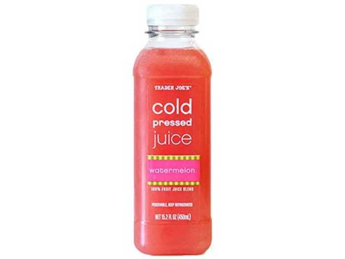 The cold-pressed watermelon juice is a refreshing option.